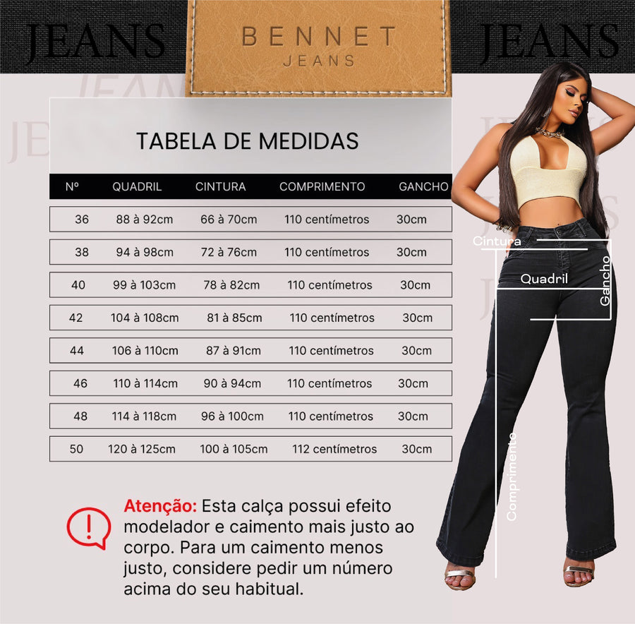 Calça Jeans Flare Cintura Alta Cinza Black Ref: 0CJ56