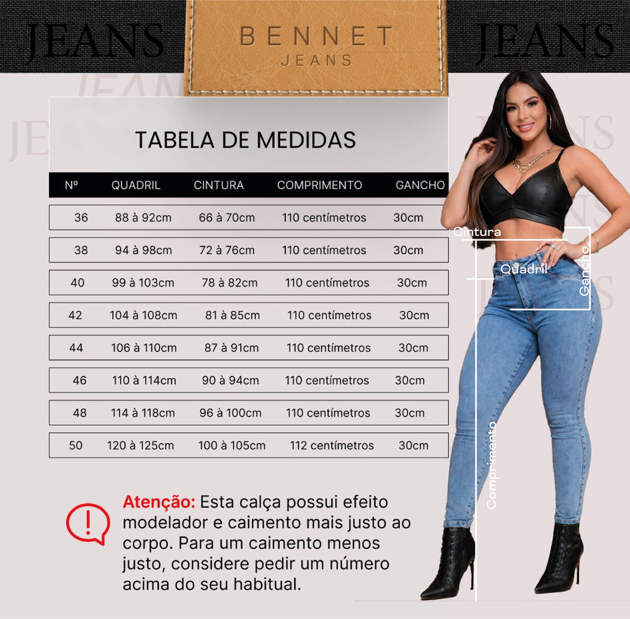 Calça Jeans Skinny Clara Cintura Alta Ref: 0CJ66