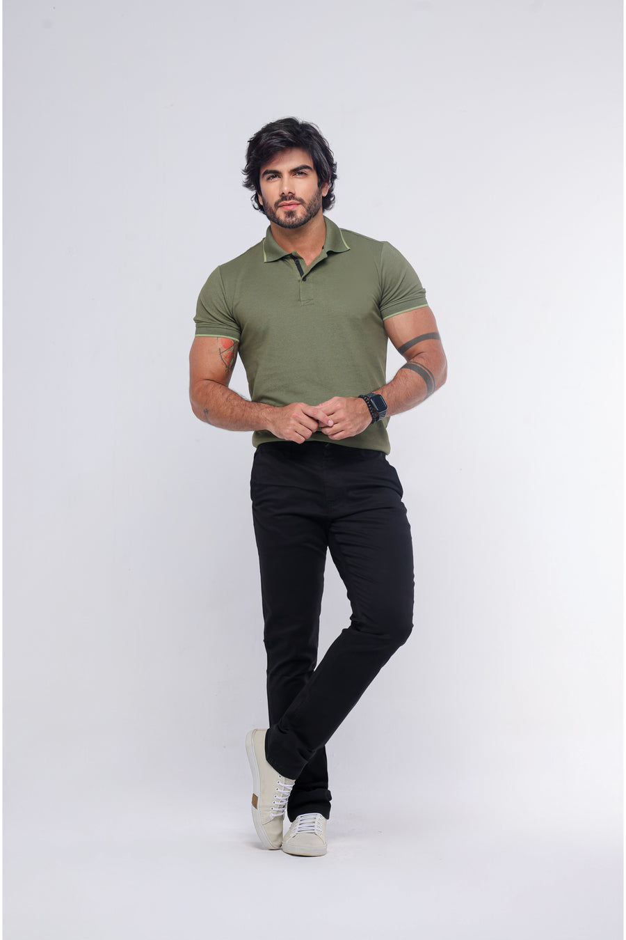 Calça Jeans Bolso Faca Alfaiataria Preta Ref:CJM42