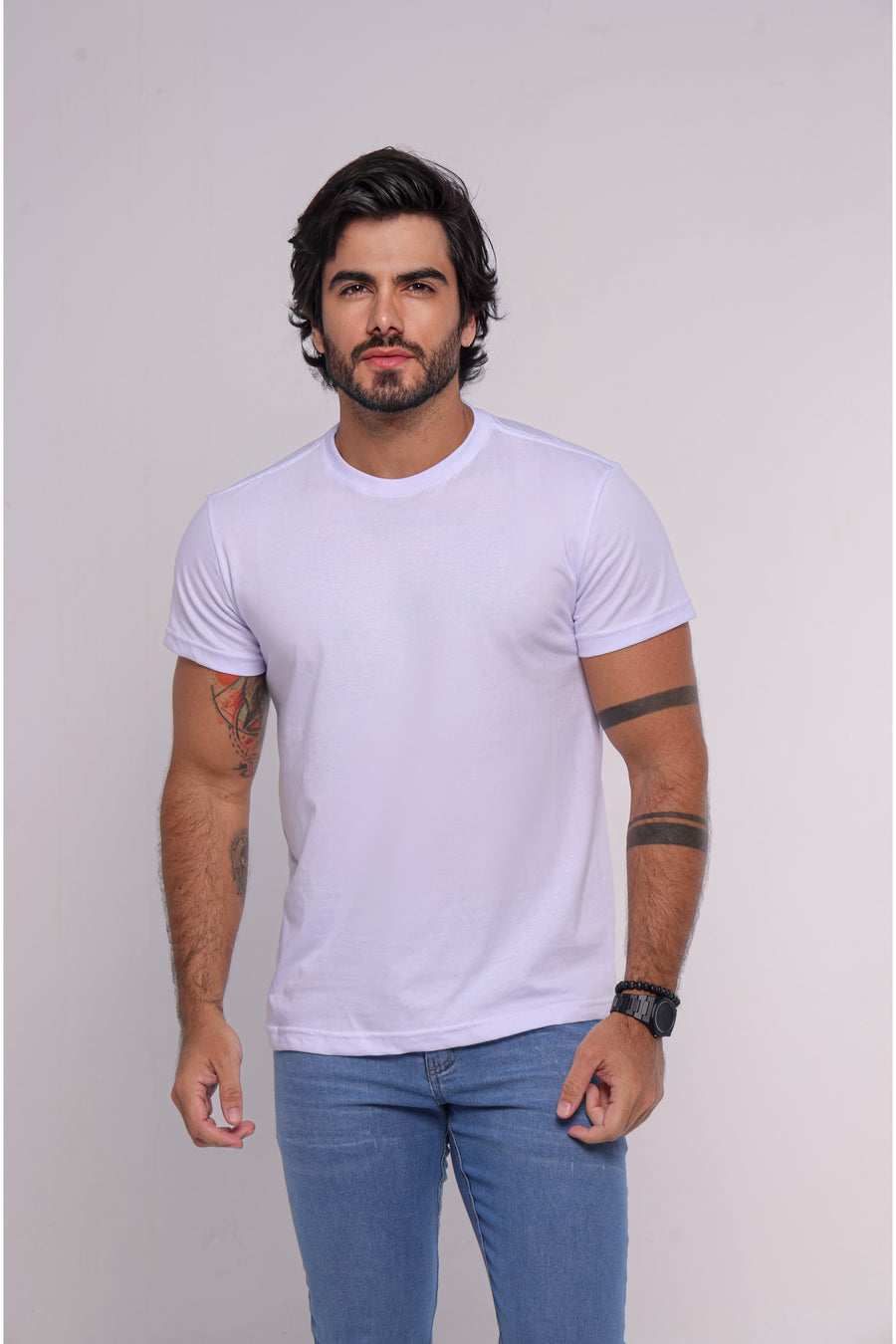 Camisa Branca Gola Careca