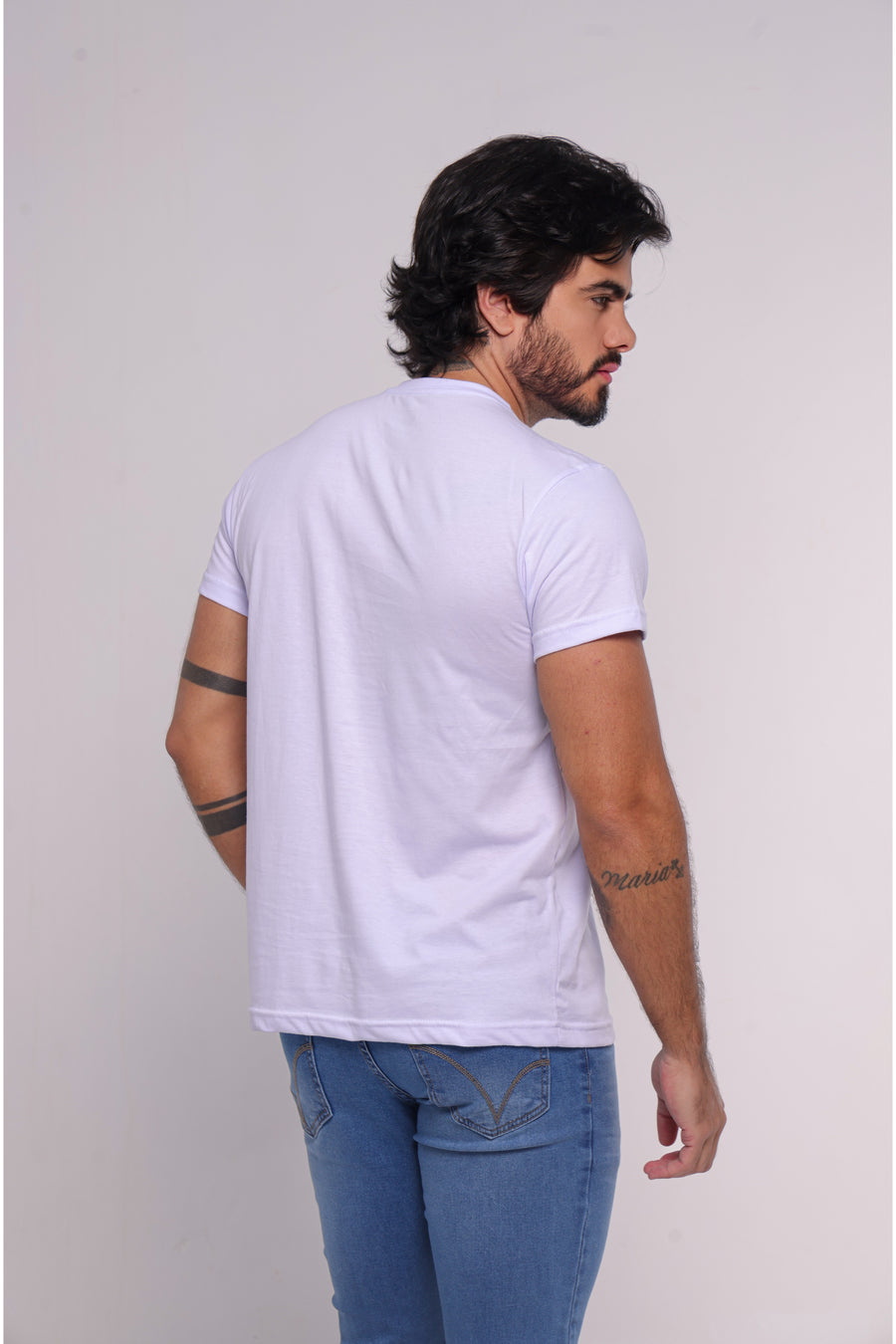 Camisa Branca Gola Careca