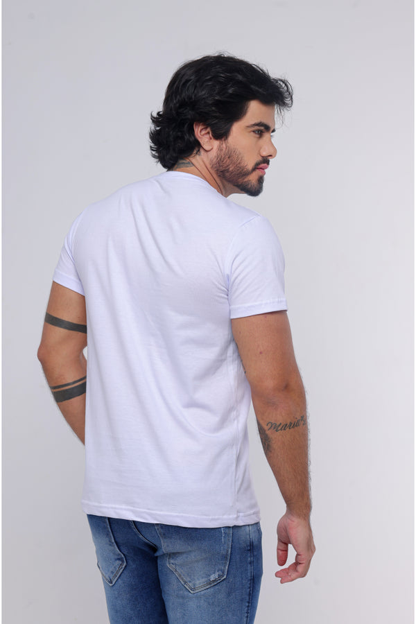 Camisa Branca Gola V