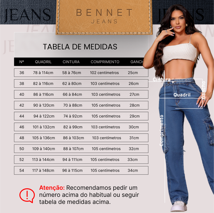 Calça Jeans Mom Cintura Alta Bolso Lateral Ref: 0CJ15