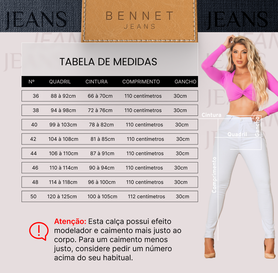 Calça Jeans Skinny Branca Cintura Alta Barra Reta Ref: 0CJ19