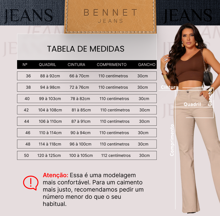 Calça Jeans Flare Off White Cintura Alta Bolso Faca Ref: 0CJ026
