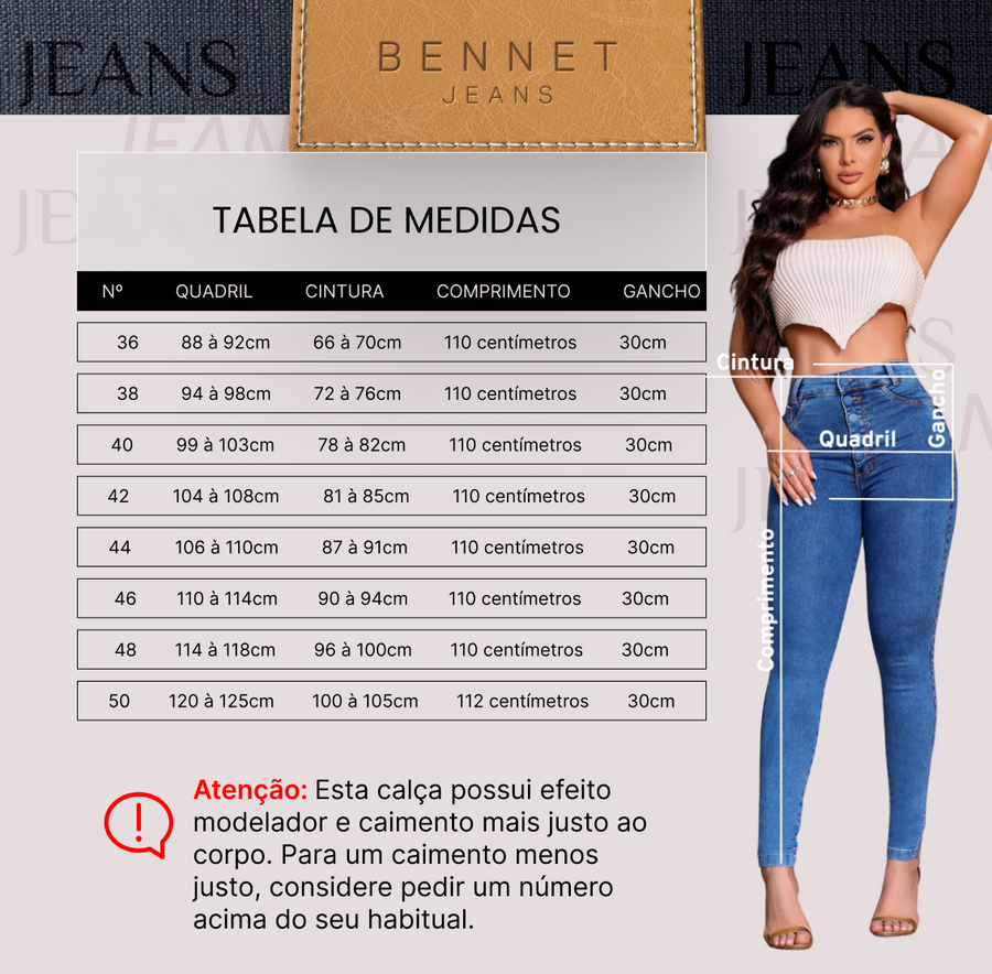 Calça Jeans Skinny Cintura Alta 5 Botões Ref: 0CJ10