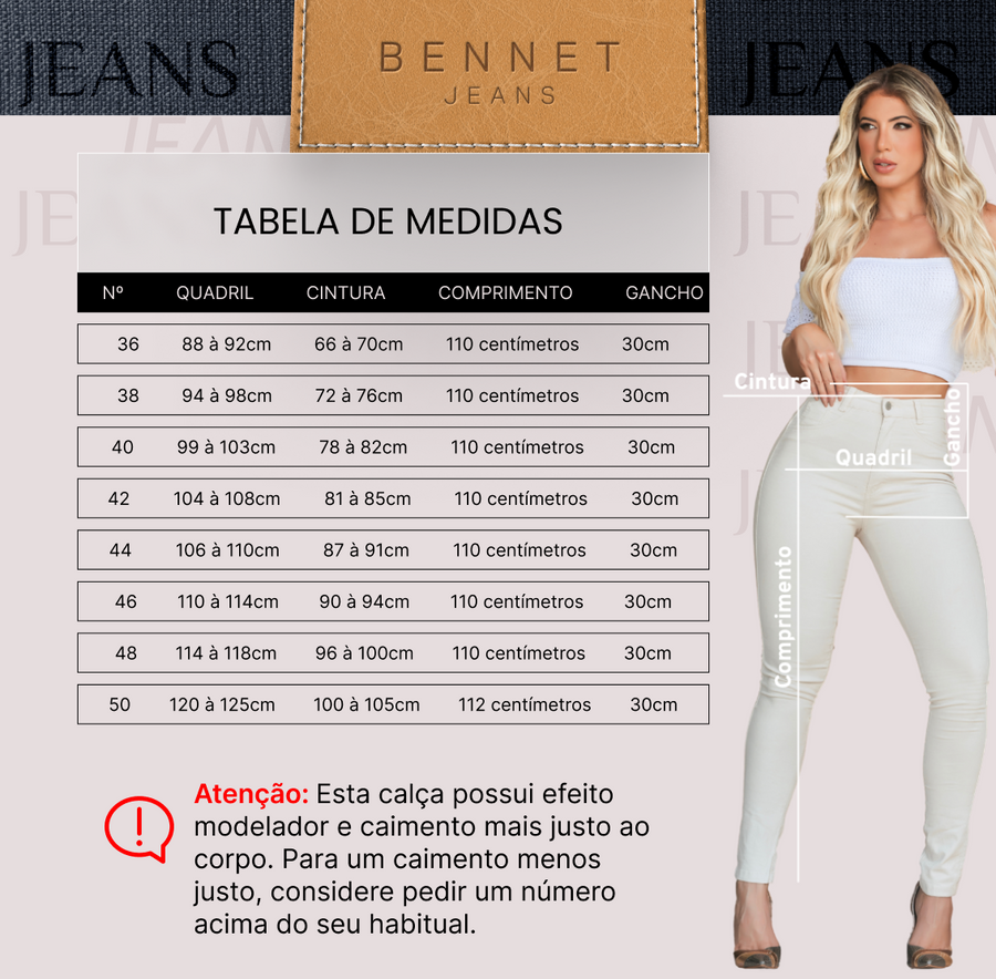 Calça Jeans Skinny Off White Cintura Alta Barra Reta Ref: 0CJ20