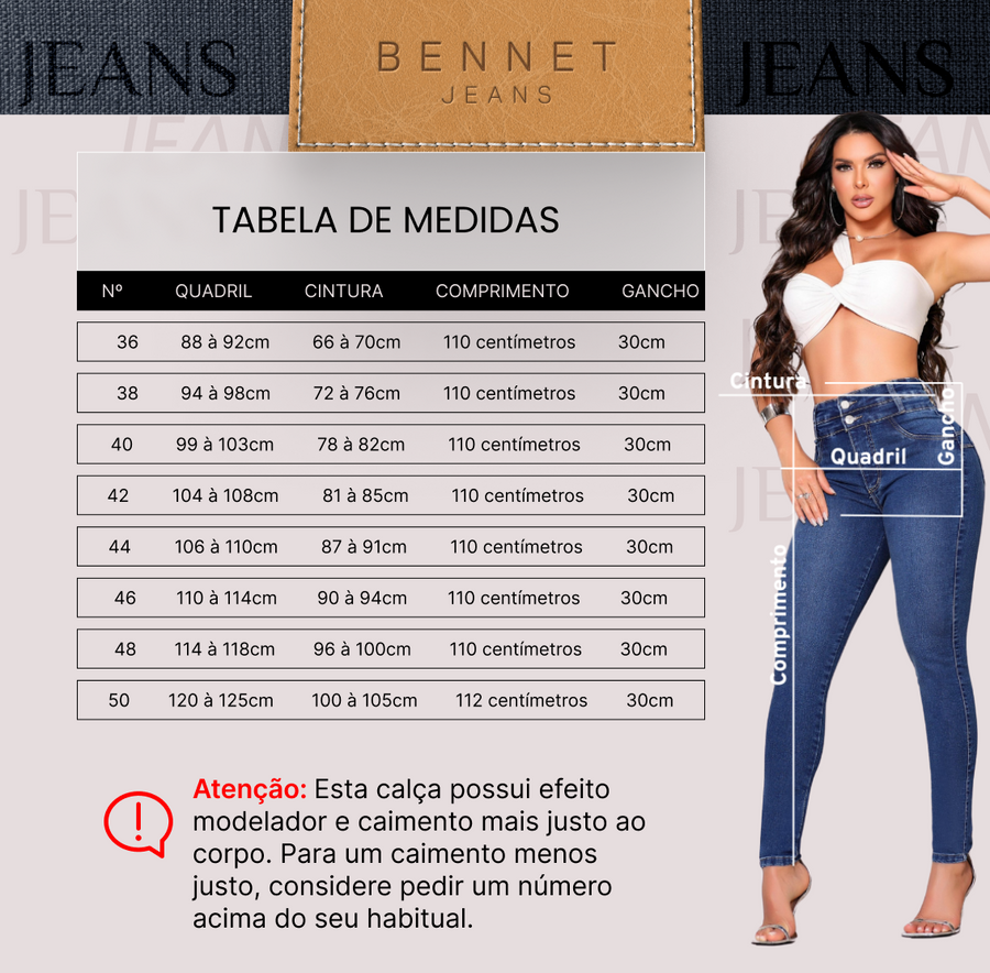 Calça Jeans Skinny 2 Botões Cintura Alta Ref: 0CJ31