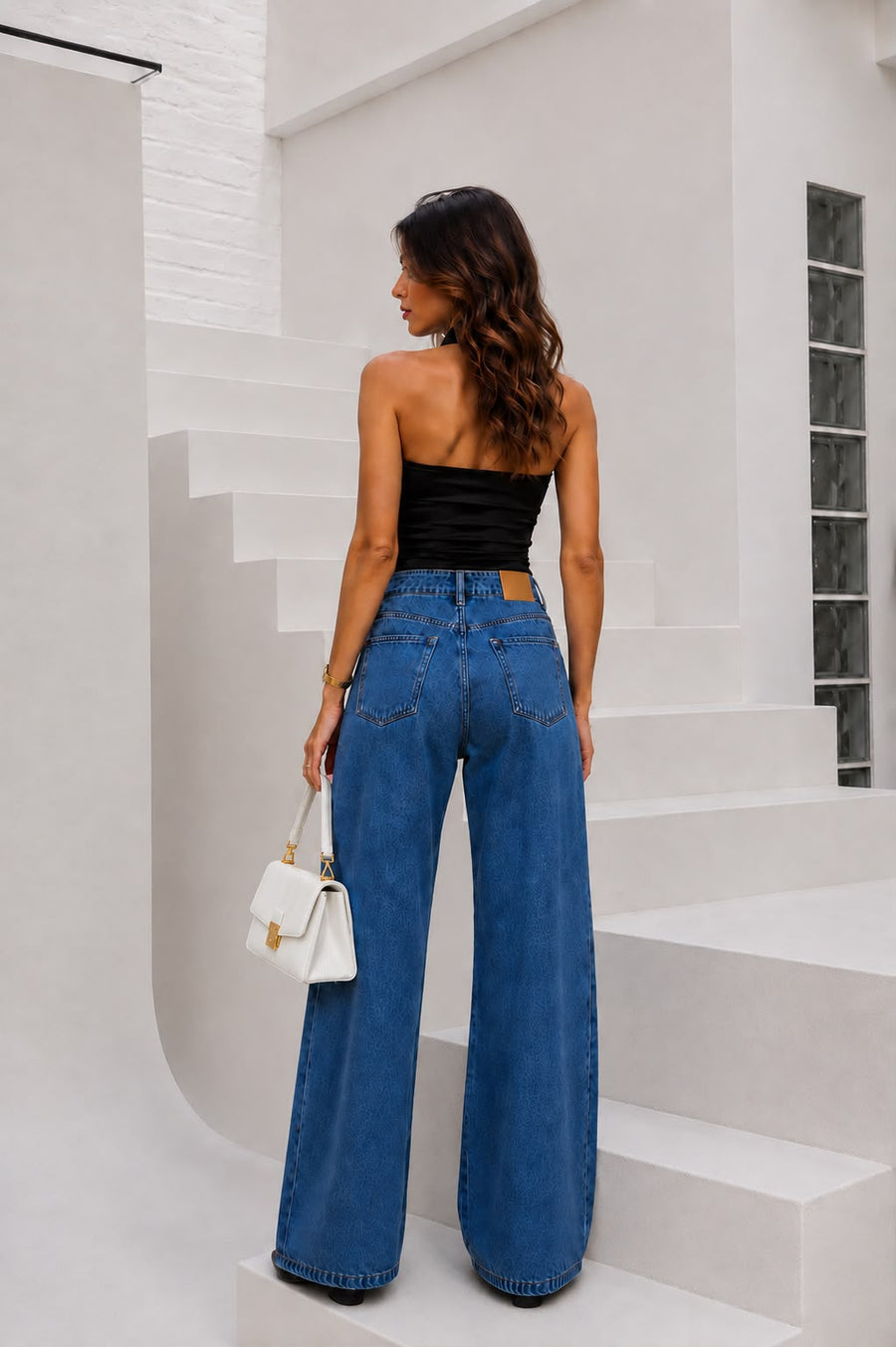 Calça Jeans Wide Leg Cintura Alta Ref: 0CJ84