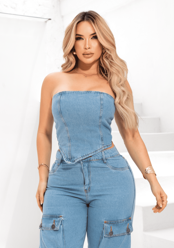 Cropped Jeans Estilo Ref:RJ01